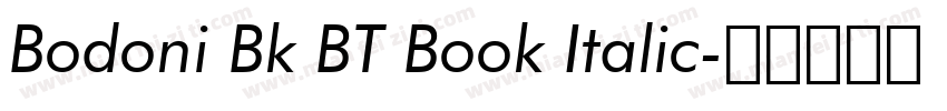 Bodoni Bk BT Book Italic字体转换